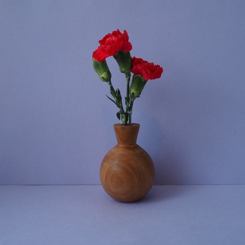 一輪挿し　木製花瓶　花瓶　フラワーベース