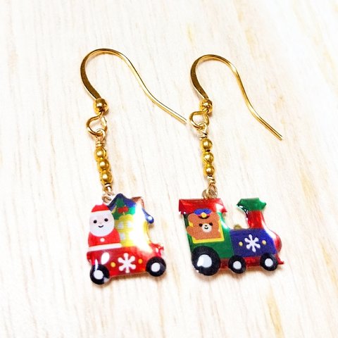 No.1933  Xmas　汽車のオモチャのピアス☆