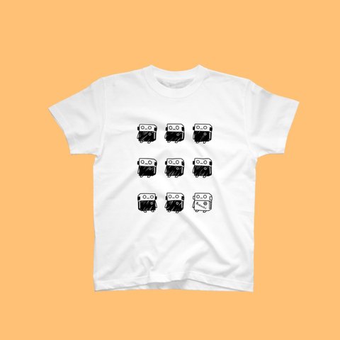 【suzuri】3×3 モノクロロボchiTシャツ