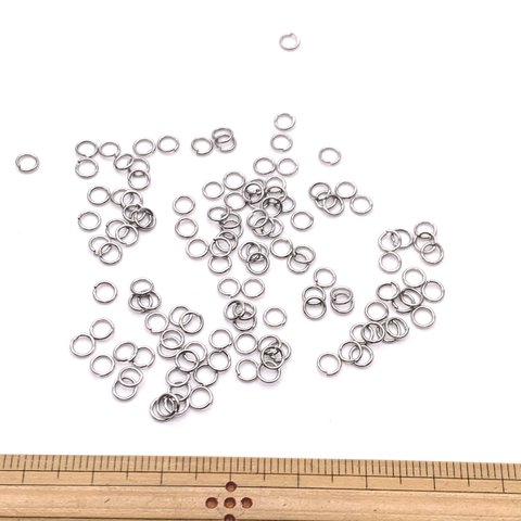 ステンレス　丸カン4ｍｍ　径線0.6ｍｍ　3ｇ