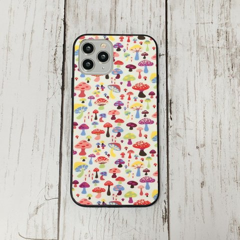 iphoneケース13 韓国 iphoneケース 強化ガラス おしゃれ 北欧 森のきのこ　レトロ　アイフォン　リバティ　かわいい　流行り iface