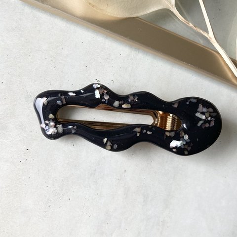 hair clip / shell black