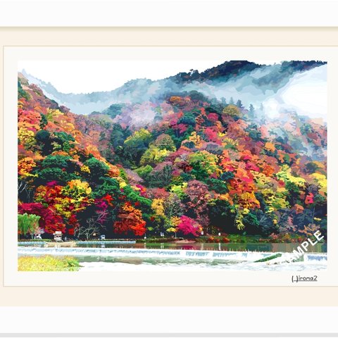 オリジナルアート「嵐山の紅葉」