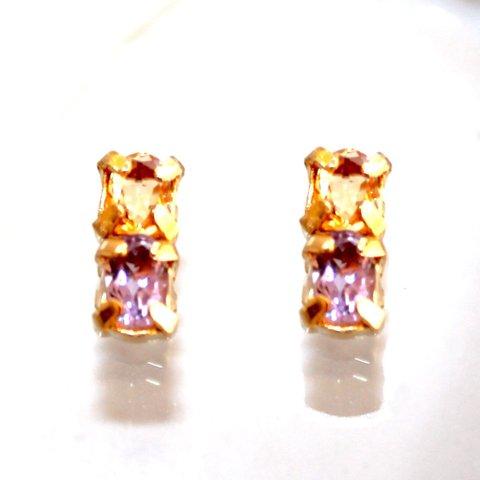 - aki to fuyu - Citrine & Amethyst Earrings/Pierce