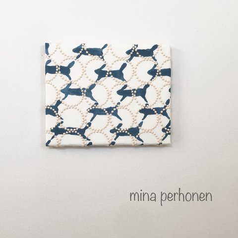 mina perhonen  ミナペルホネン tambourin × runrunrun ファブリックパネル　ハンドメイド