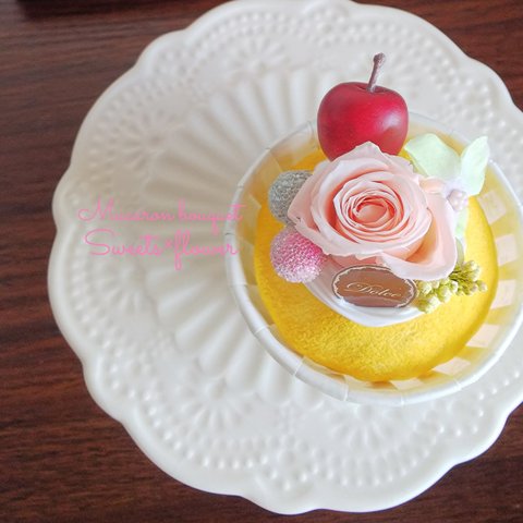 プチギフトにオススメ♡カップケーキフラワー🌹ピンク  クリアケース入り