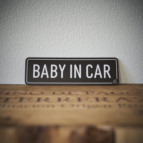 【黒】BABY IN CAR マグネットステッカー