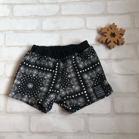 【sale】80*BOYS SWEAT SHORTS(バンダナ柄)