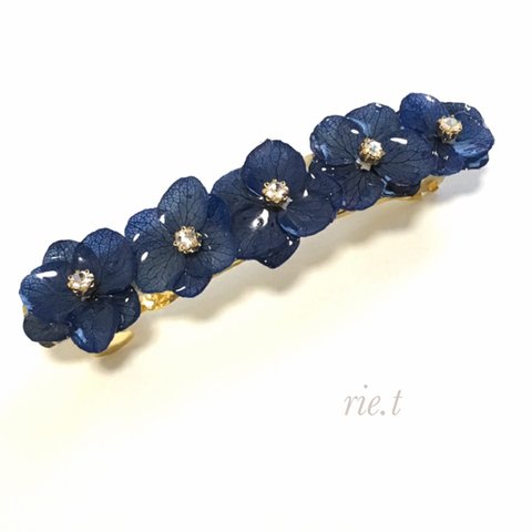 再販2【rie.t】本物の紫陽花♡春色バレッタ