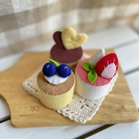 フェルトおままごと ＊ケーキset①