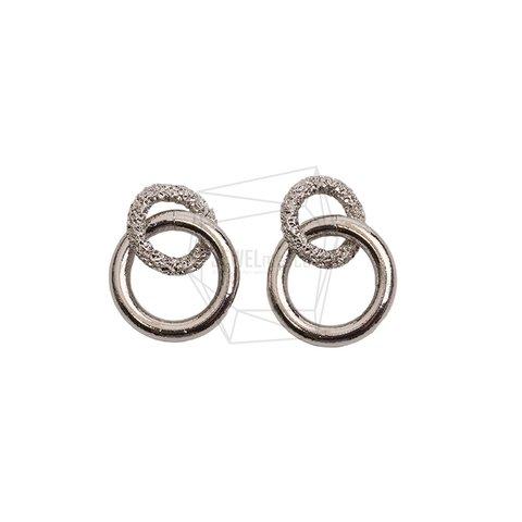 PDT-2727-R【2個入り】ダブルラウンドペンダント/Double Round Earring Charm