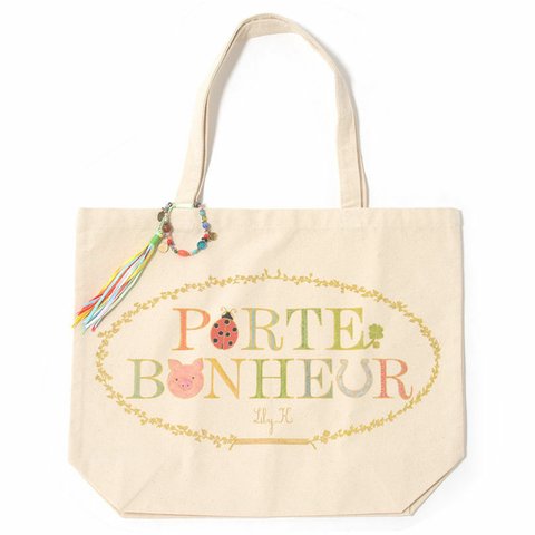 Shoulder Tote Bag "PORTE BONHEUR" アクセサリー付き