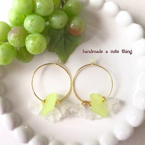 【＊spring＊ピアス再販】すずらんフープピアス/イヤリング/ノンホール＊