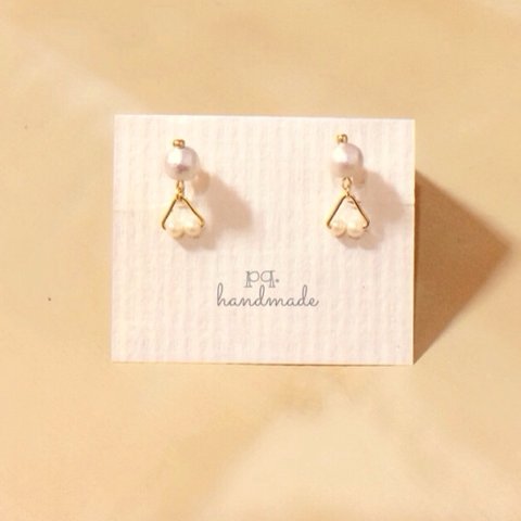 △cotton pearl△＊イヤリング