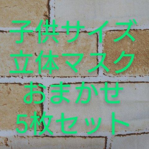 子供サイズ 立体マスク おまかせ 5枚セット 送料無料