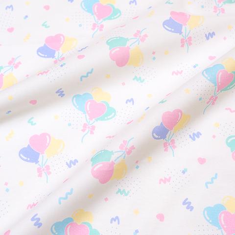 SH013【シーチング110cm幅】balloon_ribbon_dot 4589464809603