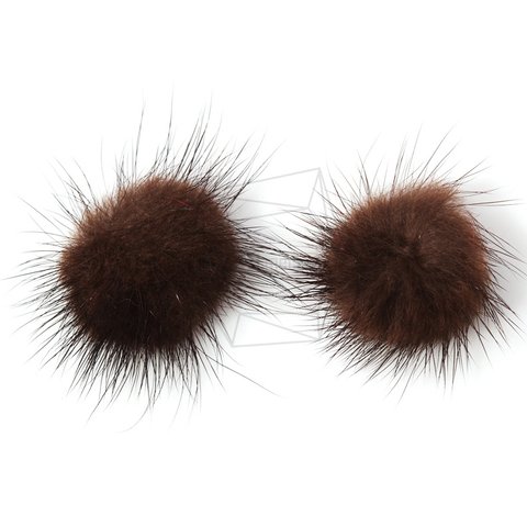 BSC-060-G【4個入り】ミンクファーブラウン,mini Mink Ball(brown)