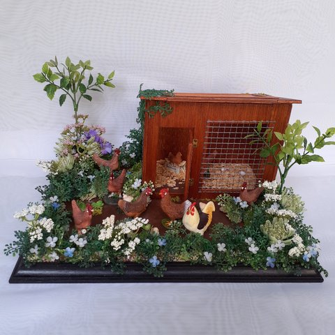 🌳🌳懐かしの鶏小屋風景🌳🌳ドールハウス(完成品)