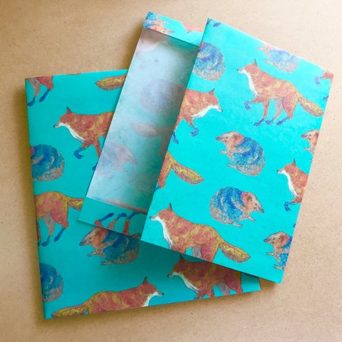 Fox and Hedgehog -Waxpaper Bookcover-