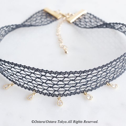 【Black Crochet Choker】