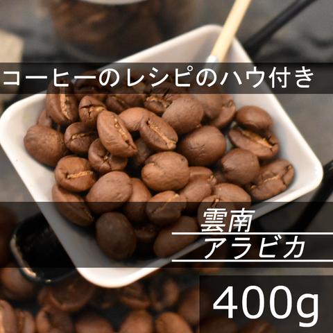 【送無】中煎り　雲南アラビカ　400g　自家焙煎珈琲豆 コーヒー豆 珈琲豆 