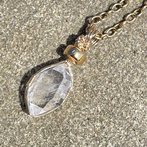 女神巻き®︎ Herkimer Diamondペンダントトップ HEAVEN&EARTH 