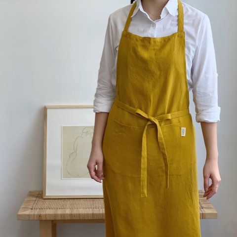 Linenapron(mustard) 