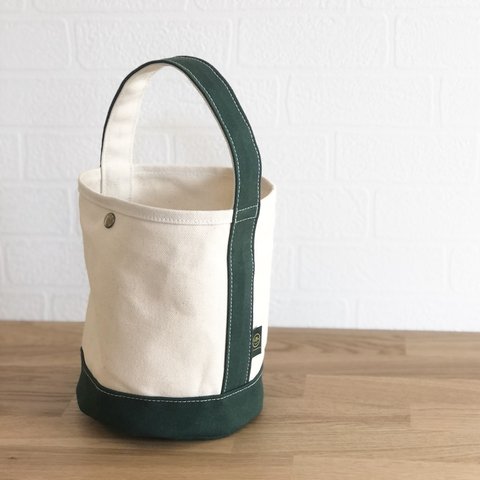 《受注製作》"bucket bag"  kinari × green