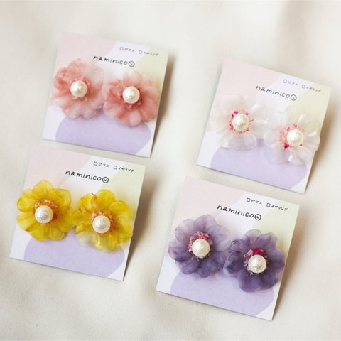 【再販】【人気】ドライフラワーのお花アクセサリー🌸