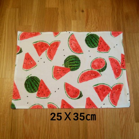 😺25Ｘ35㎝スイカ🍉ランチョンマット