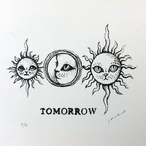 リトグラフ原画「言われなきゃ分からないシリーズ　ーTOMORROWー」