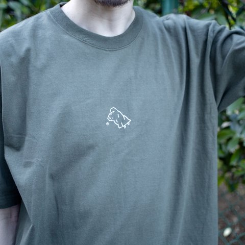 "怠惰なゴースト" 手刺繍 Big-Tシャツ 受注制作