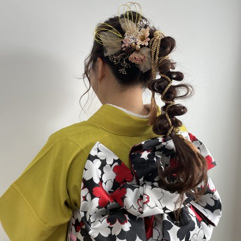 ドライフラワー ヘアアクセサリー　ヘアパーツ　ヘッドドレス