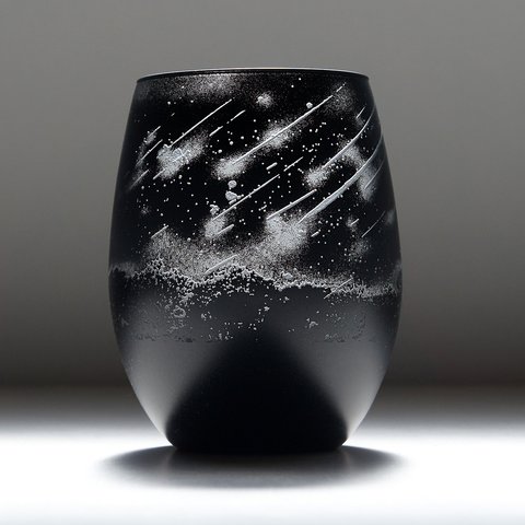 澄み夜の流星グラス