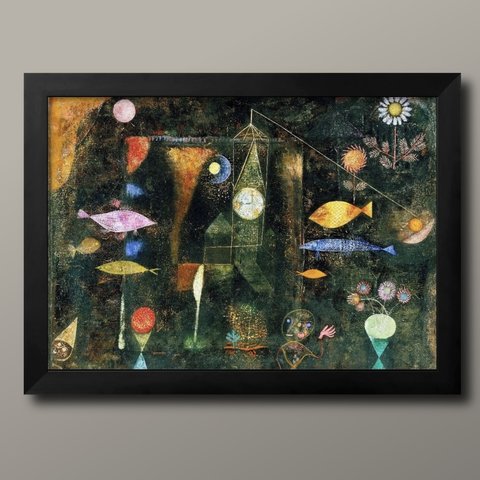 1375■アート　ポスター　絵画　A3『パウル・クレー Fish Magic』イラスト　インテリア　北欧