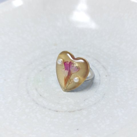 新作🌼押し花リング💍