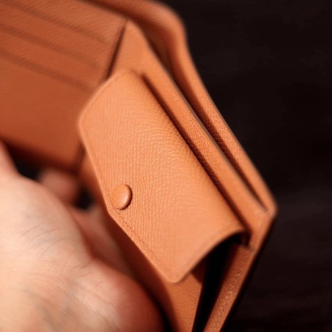 (注文制作)二つ折りウォレット　財布小さい　本革 メンズ