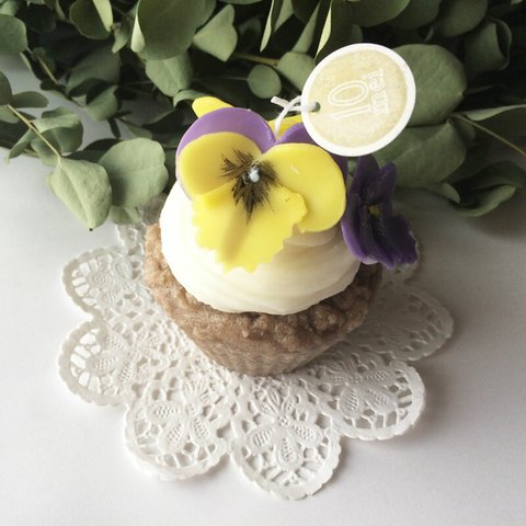 ★10%OFF★ pansy cup cake (D)