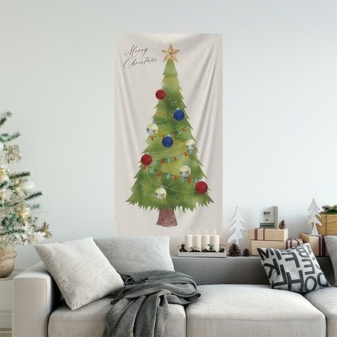 クリスマスツリー　タペストリー　もみの木　壁掛け 簡単　　011