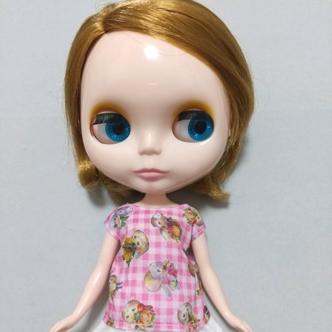 ジョリーフルール『My Little Tailor』を使ったシンプルカットソー　ブライス　リカちゃん　アウトフィット