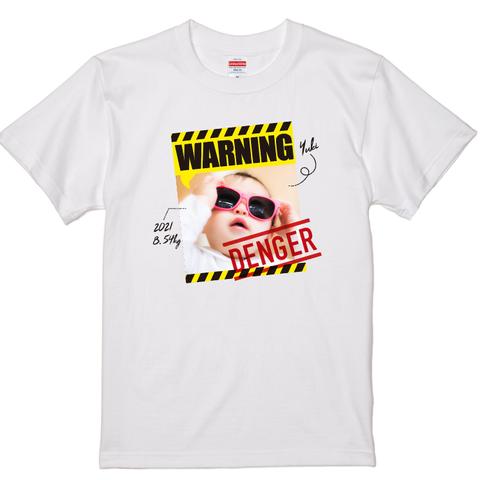 ＜WARNING Tシャツ＞写真と名前等入ります＜レターパック送料込＞