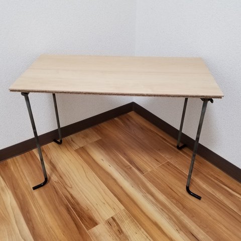 デタッチャブルテーブル、メープル柄天板&400mm鉄脚セット、アウトドアテーブル、キャンプテーブル、テントテーブル、サイドテーブル、ローテーブル、組み立て式テーブル、アイアンレッグ