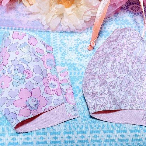 子ども用2枚「リバティプリント」を用いたハンドメイド