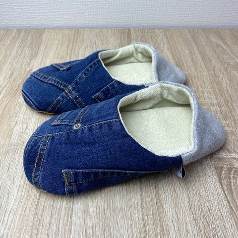 【リメイク】denim&sweatバブーシュ