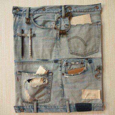 Used denim ウォールポケット [一点もの]