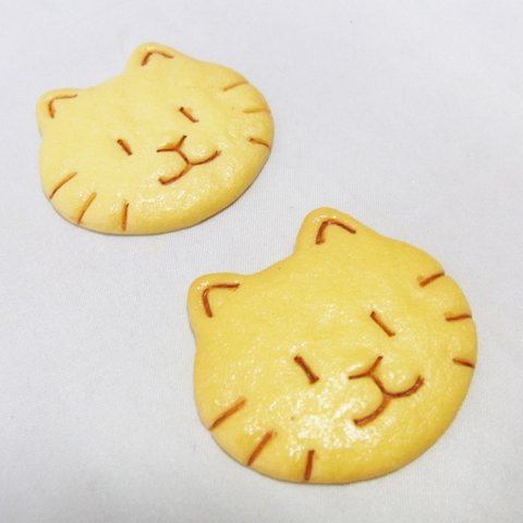 2個セット・ビスケットお菓子　動物パーツ【ねこ】