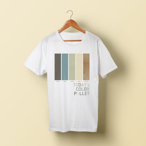 Tシャツ　Todays Color Pallet　ナチュラルブラウン　男女共用サイズ