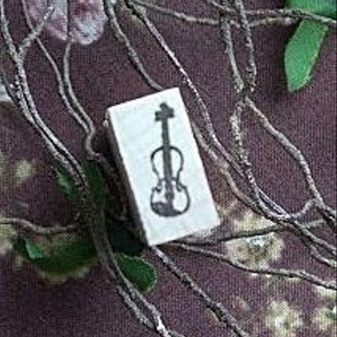 【SALE】送料無料♪響工房オリジナルミニスタンプ*上下1.4ｃｍ*小さなバイオリン
