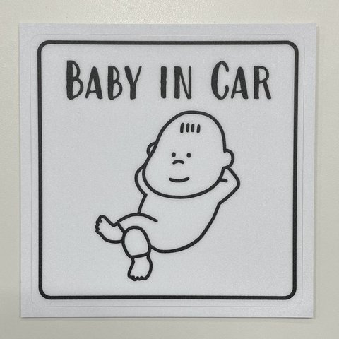 【貼ってはがせる！】ベイビーインカー(baby in car)ステッカー