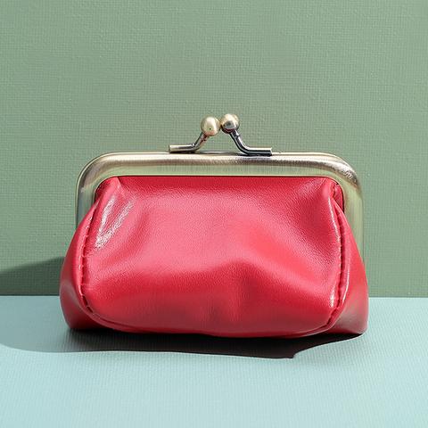 【送料無料！！】レトロな小銭バッグ口金バッグ手作り本革小さいバッグ